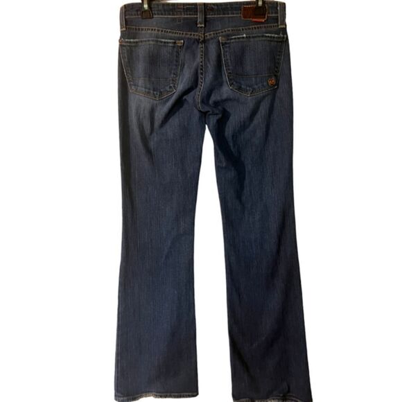 BIG STAR Bootcut Denim Blue Jeans Size 30x32 Distressed Frayed Stretch Low Rise - Picture 2 of 11